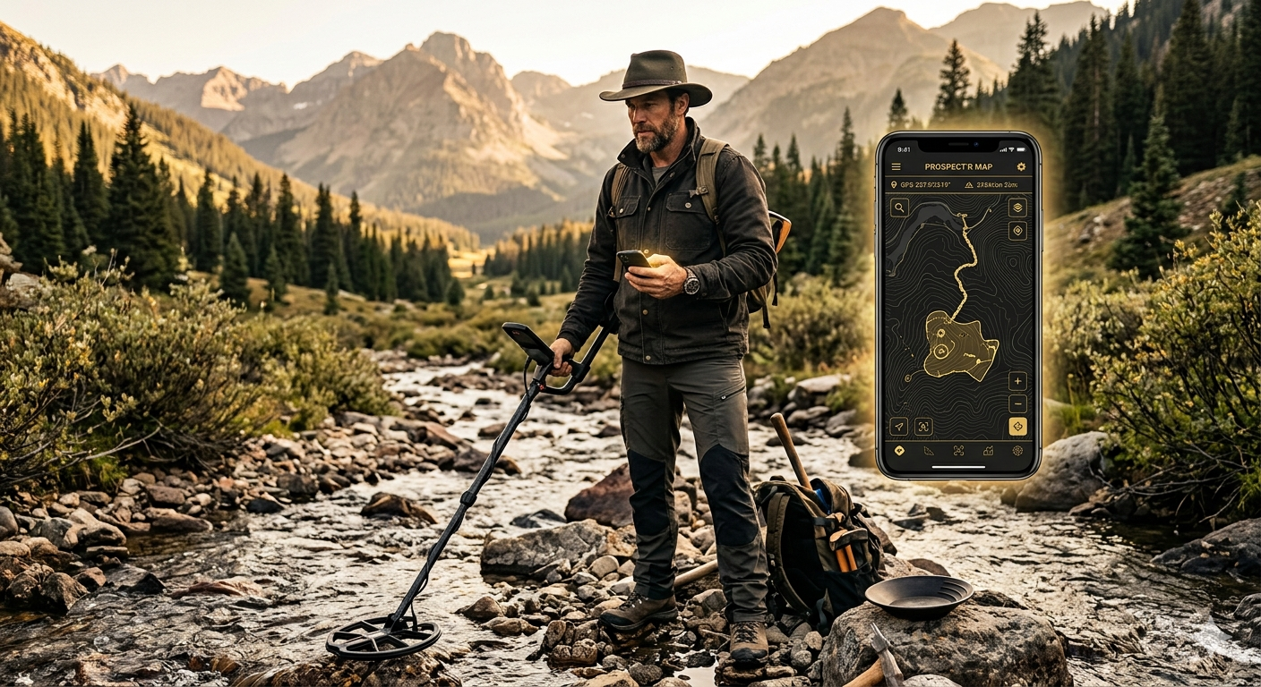 Digging Smarter - Modern prospector with detector and technology