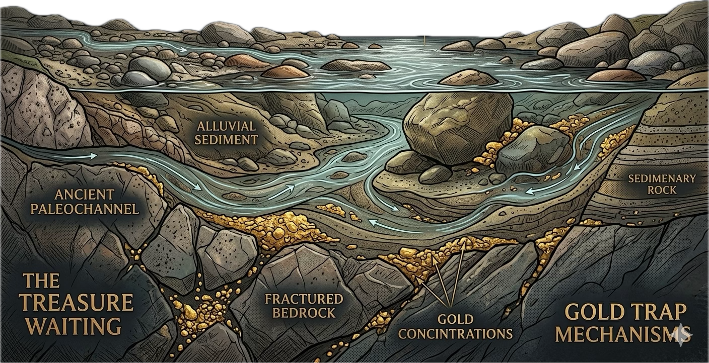 The Gold Everyone Walks Past - Geological cross-section