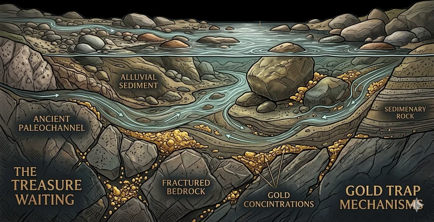 The Gold Everyone Walks Past - Geological cross-section