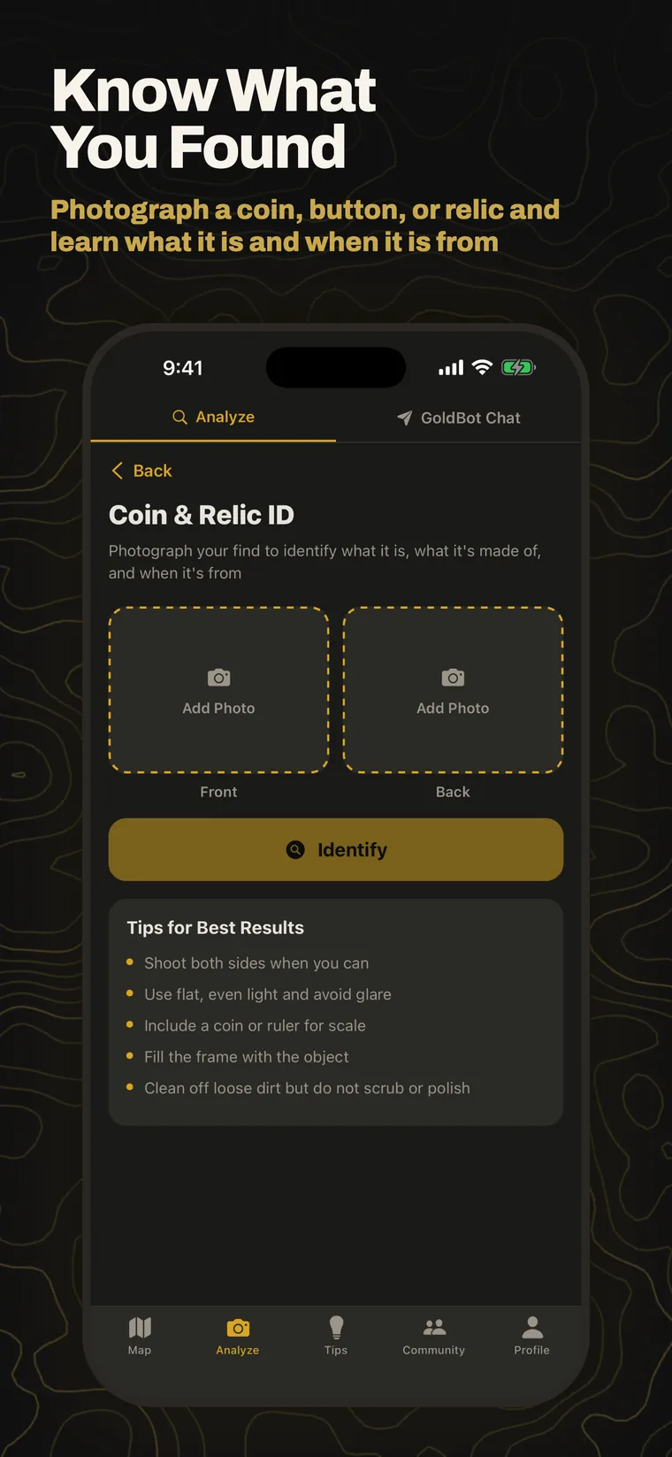 Know what you found: photograph a coin, button, or relic and learn what it is and when it is from