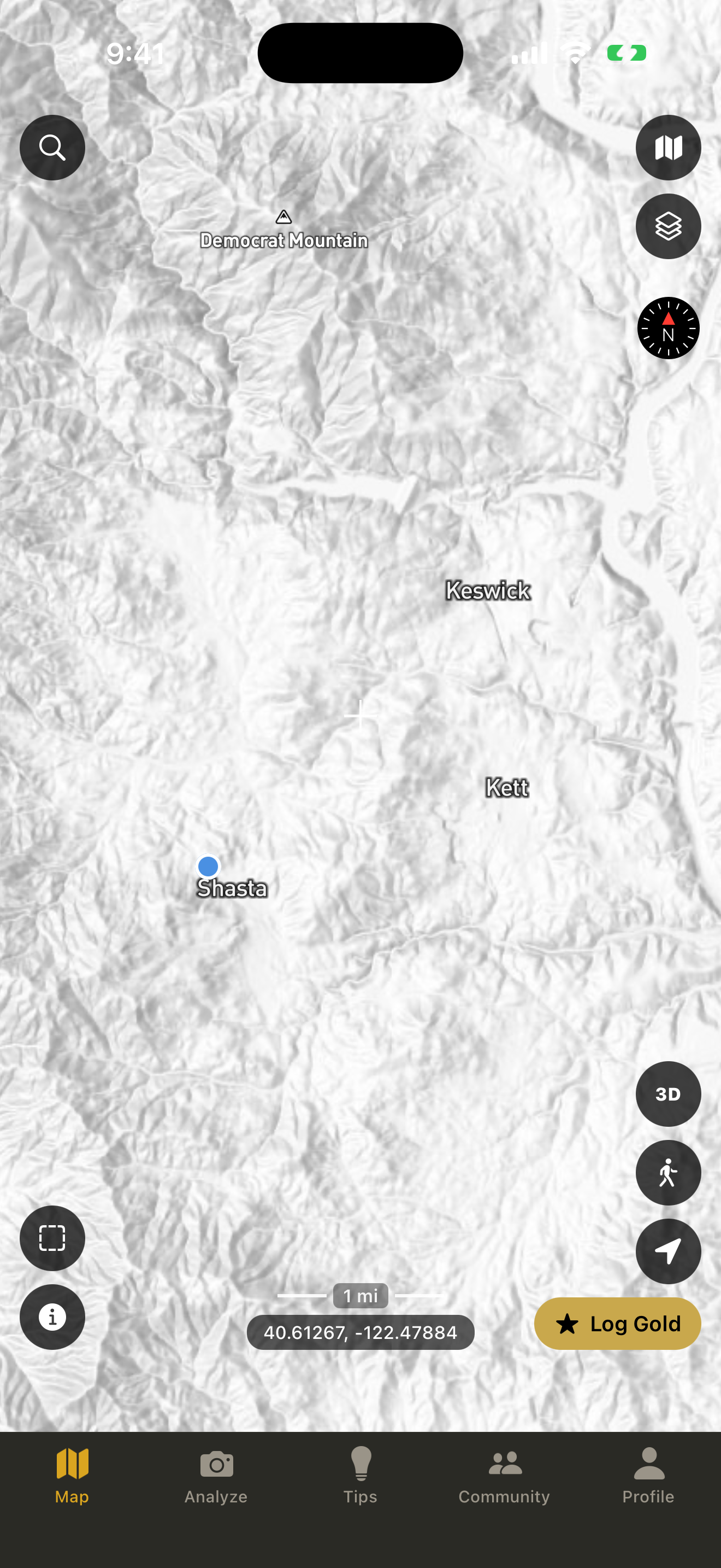LiDAR hillshade layer revealing terrain detail