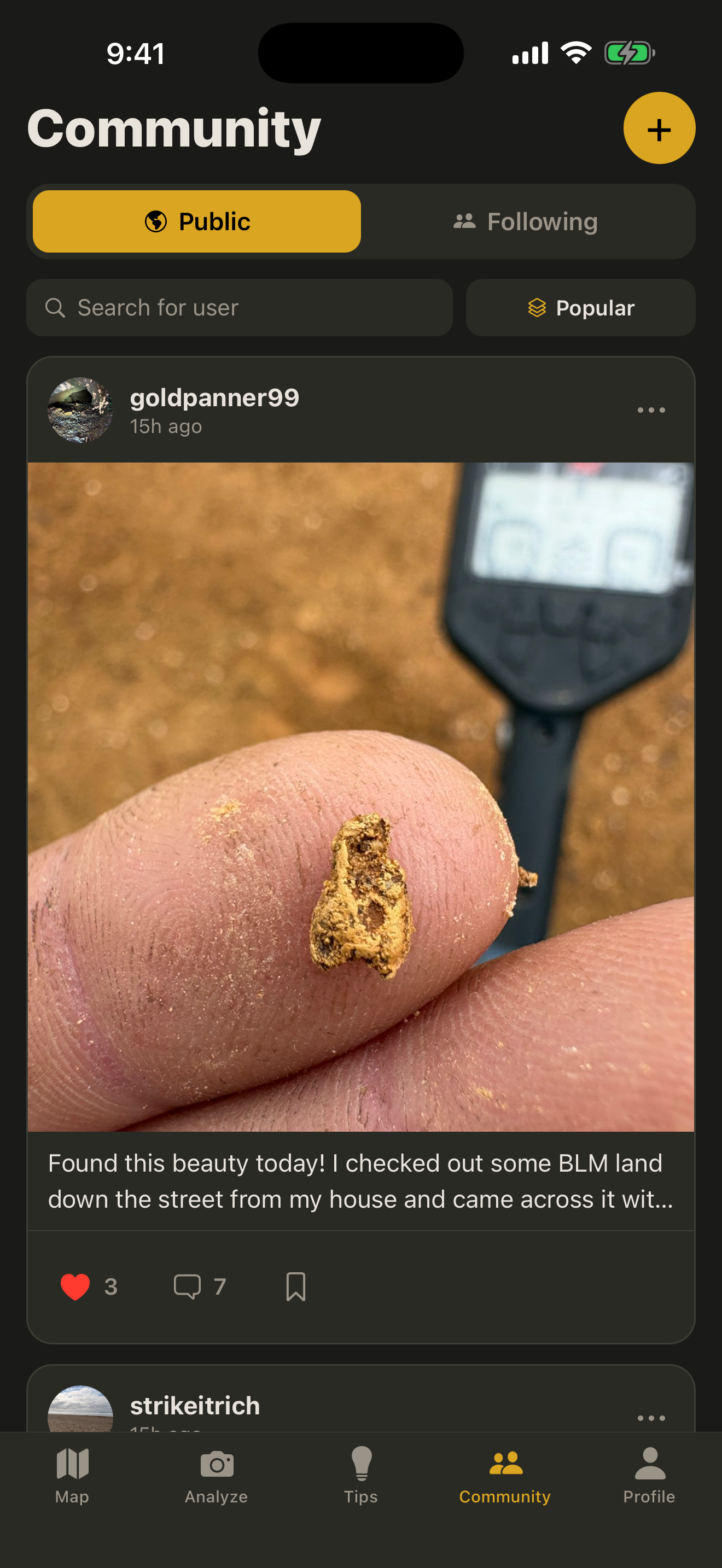Community feed of finds and discussions